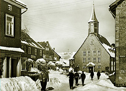 Blick auf den alten Marktplatz von Schmiedefeld